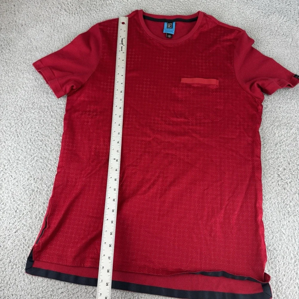Nike Shirt Mens Roger Federer Red Crewneck Performance Rf Court Challenge Tennis
